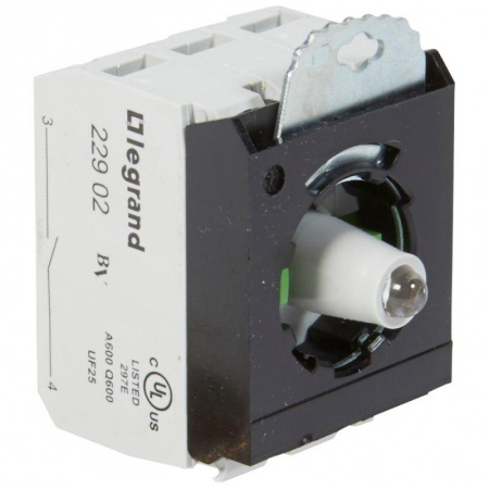 Блок контактов 3п 230В +2хНО адаптер с инд. под винт бел. Osmoz Leg 023016 1009982