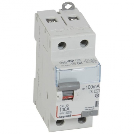 Выключатель дифференциального тока (УЗО) 2п 100А 100мА тип ACS DX3 Leg 411537 1015627