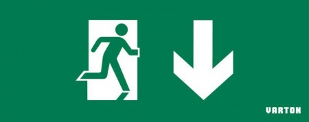 Знак "фигура/стрелка вниз" для аварийного светильника IP20 VARTON V1-R0-70354-21A01-2009 461566