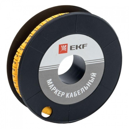 Маркер каб. 4.0кв.мм "3" (ЕС-2) (уп.500шт) EKF plc-KM-4-3 199635