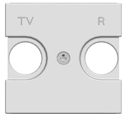 Накладка для TV-R розетки 2мод. Zenit серебристый ABB N2250.8 PL 1093495