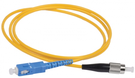 Патч-корд оптический коммутационный переходной для одномодового кабеля (SM); 9/125 (OS2); SC/UPC-FC/UPC (Simplex) (дл.100м) ITK FPC09-SCU-FCU-C1L-100M 412481