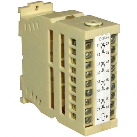 Реле промежуточное ПЭ-37-44 220В 50Гц ток контактов 6А 4з+4р У3 РиА A8013-77950326 19409