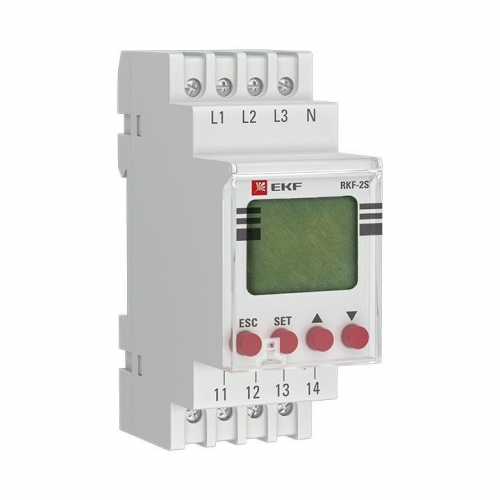 Реле контроля фаз с LCD дисплеем RKF-2S (с нейтралью) EKF rkf-2s 305062