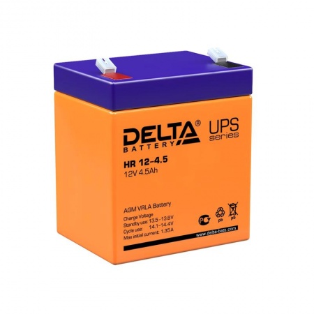 Аккумулятор 12В 4.5А.ч. Delta HR 12-4.5 414493