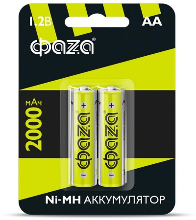 Аккумулятор AA 2000мА.ч Ni-MH BL-2 (уп.2шт) ФАZА 4895205002975 495376