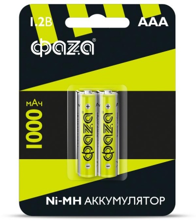 Аккумулятор AAA 1000мА.ч Ni-MH BL-2 (уп.2шт) ФАZА 4895205002913 495380