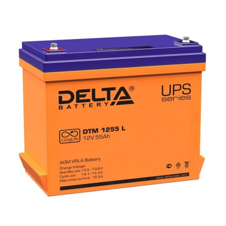 Батарея аккумуляторная 12В 55А.ч. Delta DTM 1255 L 419416