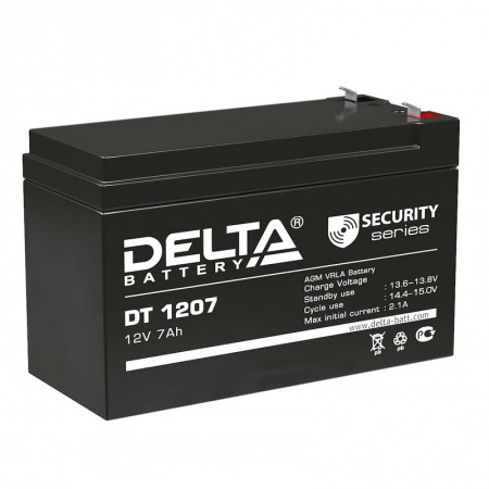 Батарея аккумуляторная 12В 7А.ч (152х65х100) Delta DT 1207 265386