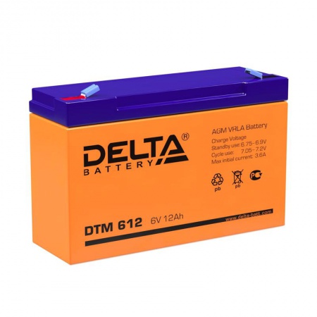 Батарея аккумуляторная 6В 12А.ч Delta DTM 612 273824