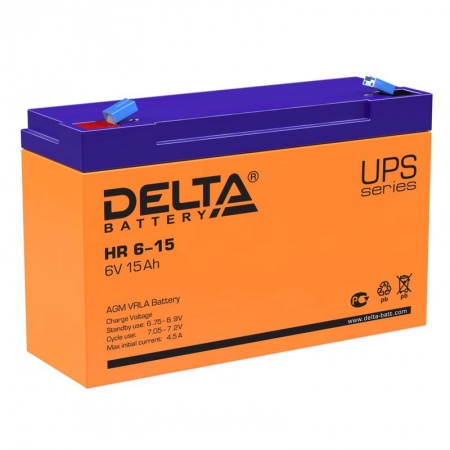 Батарея аккумуляторная 6В 15А.ч Delta HR 6-15 509862