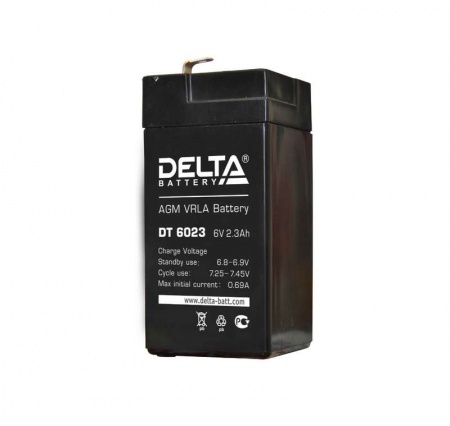 Батарея аккумуляторная 6В 2.3А.ч (44/47/107) Delta DT 6023 422043