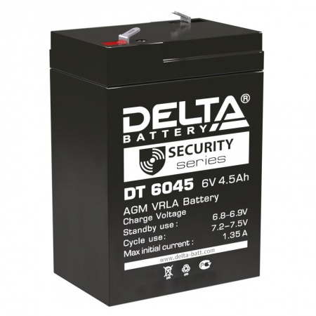 Батарея аккумуляторная 6В 4.5А.ч Delta DT 6045 262320