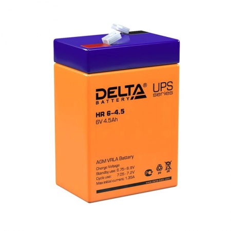 Батарея аккумуляторная 6В/4.5А.ч Delta HR 6-4.5 500236