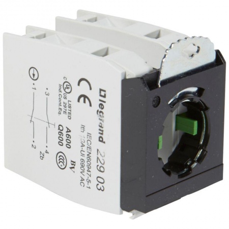 Блок контактов 3п +2хНО/Н3 адаптер без инд. под винт Osmoz Leg 022966 1009961