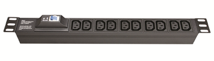 Блок розеток для 19дюймовых шкафов; 8 розеток IEC60320 С13; автомат защиты ДКС 1РR519IEC8CBC14 1129798
