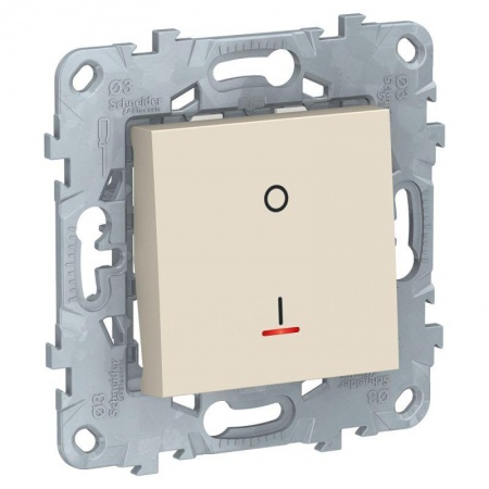 Выключатель 1-кл. 2п UNICA NEW с индик. (сх.2а) 16AX 250В беж. SchE NU526244S 1239966