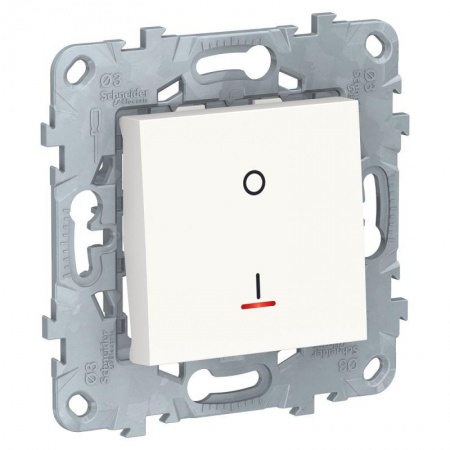 Выключатель 1-кл. 2п UNICA NEW с индик. (сх.2а) 16AX 250В бел. SchE NU526218S 1239962