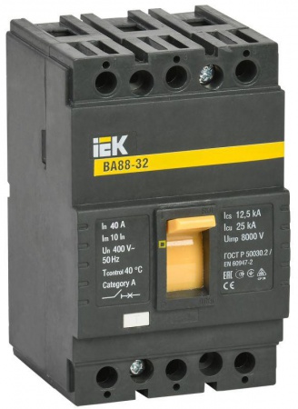 Выключатель автоматический 3п 40А ВА 88-32 ИЭК SVA10-3-0040-R 61491