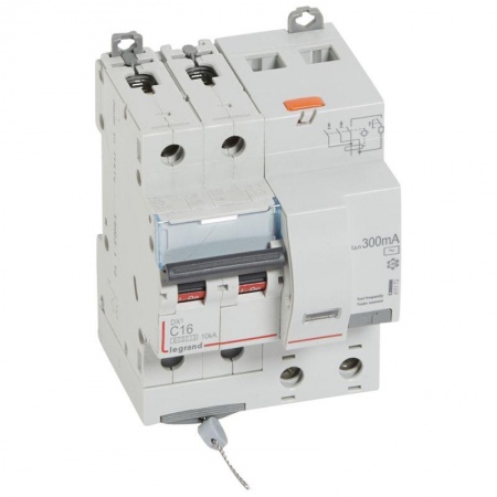Выключатель автоматический дифференциального тока 2п C 16А 300мА тип AC 6кА DX3 4мод. Leg 411172 1016380