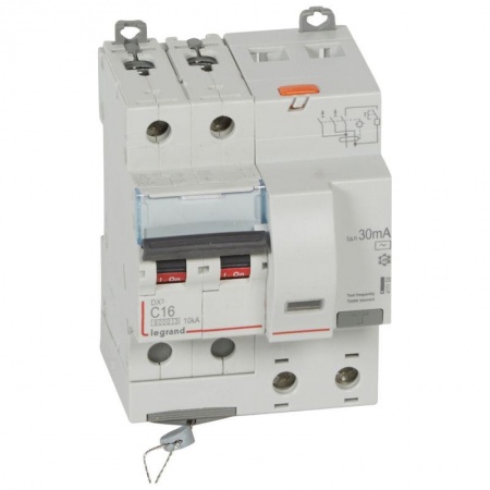 Выключатель автоматический дифференциального тока 2п C 16А 30мА тип AC 6кА DX3 4мод. Leg 411158 1009932