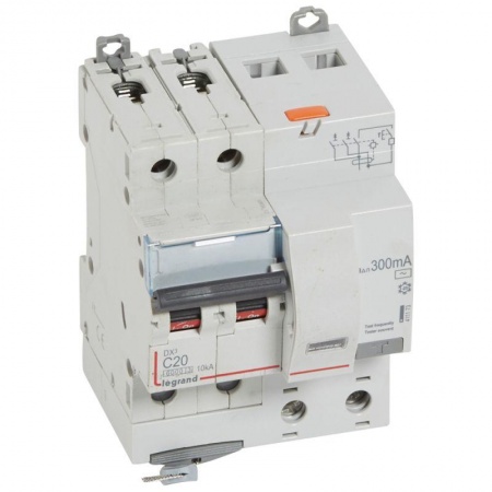 Выключатель автоматический дифференциального тока 2п C 20А 300мА тип AC 6кА DX3 4мод. Leg 411173 1016381
