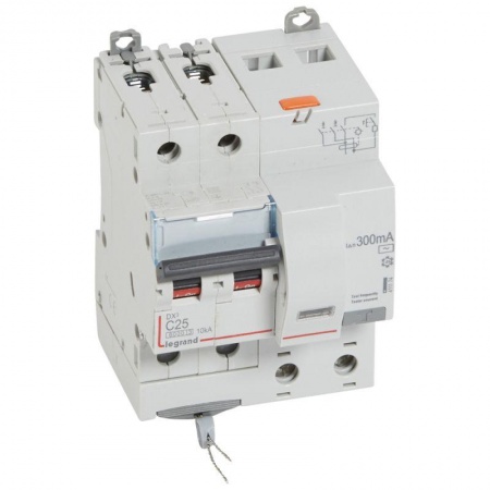 Выключатель автоматический дифференциального тока 2п C 25А 300мА тип AC 6кА DX3 4мод. Leg 411174 1016382