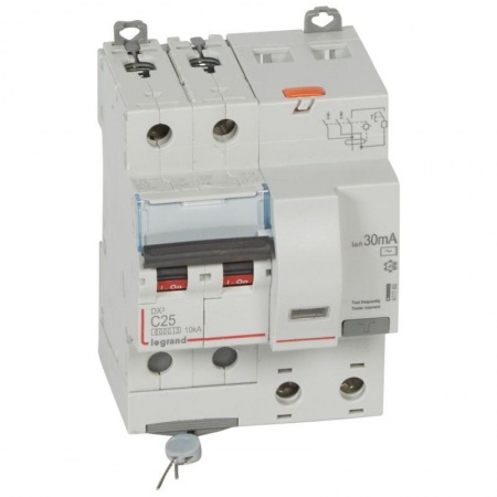 Выключатель автоматический дифференциального тока 2п C 25А 30мА тип AC 6кА DX3 4мод. Leg 411160 1009933
