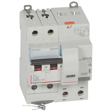Выключатель автоматический дифференциального тока 2п C 32А 300мА тип AC 6кА DX3 4мод. Leg 411175 1016383