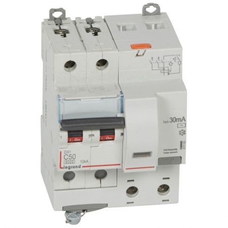 Выключатель автоматический дифференциального тока 2п C 50А 30мА тип AC 6кА DX3 4мод. Leg 411163 1009934