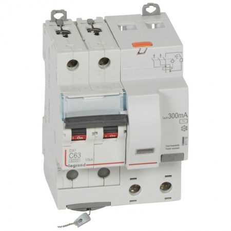 Выключатель автоматический дифференциального тока 2п C 63А 300мА тип AC 6кА DX3 4мод. Leg 411178 1016386