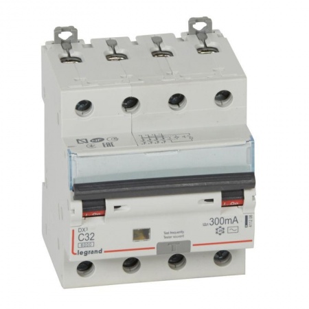Выключатель автоматический дифференциального тока 4п C 32А 300мА тип AC 6кА DX3 4мод. Leg 411208 1009930