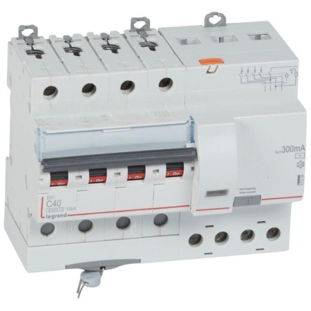 Выключатель автоматический дифференциального тока 4п C 40А 300мА тип AC 6кА DX3 7мод. Leg 411209 1016388