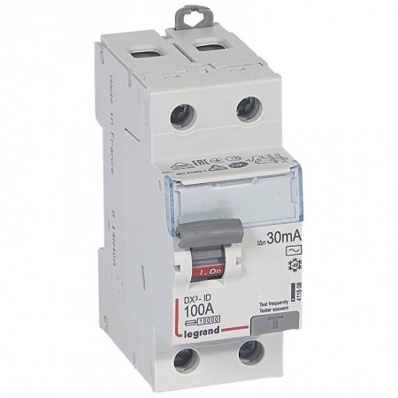 Выключатель дифференциального тока (УЗО) 2п 100А 30мА тип AC DX3 Leg 411508 1015619
