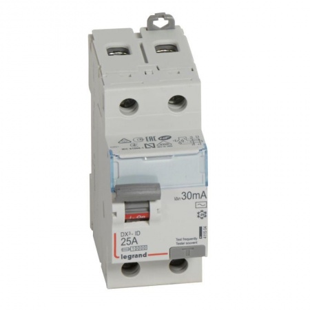 Выключатель дифференциального тока (УЗО) 2п 25А 30мА тип AC DX3 Leg 411504 1009903