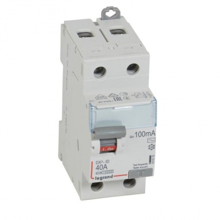 Выключатель дифференциального тока (УЗО) 2п 40А 100мА тип AC DX3 Leg 411515 1015621