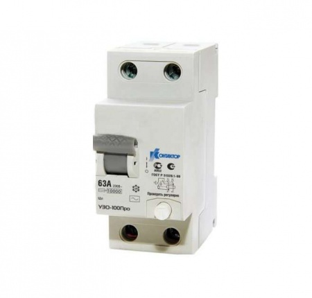 Выключатель дифференциального тока (УЗО) 2п 40А 30мА тип AC УЗО-100 КОНТАКТОР 7000513 261681