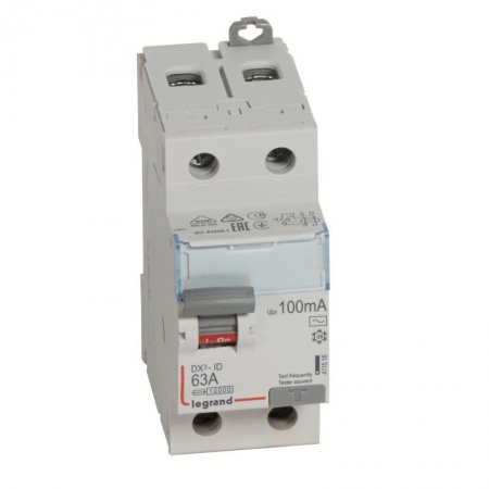 Выключатель дифференциального тока (УЗО) 2п 63А 100мА тип AC DX3 Leg 411516 1015622