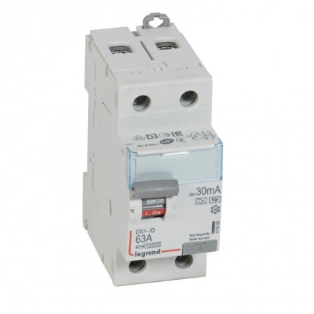 Выключатель дифференциального тока (УЗО) 2п 63А 30мА тип A DX3 Leg 411592 1015639