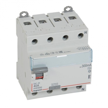 Выключатель дифференциального тока (УЗО) 4п 40А 300мА тип A DX3 N справа Leg 411780 1015659