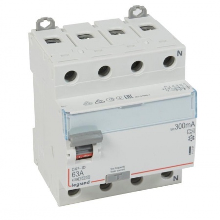 Выключатель дифференциального тока (УЗО) 4п 63А 300мА тип A DX3 N справа Leg 411781 1015660