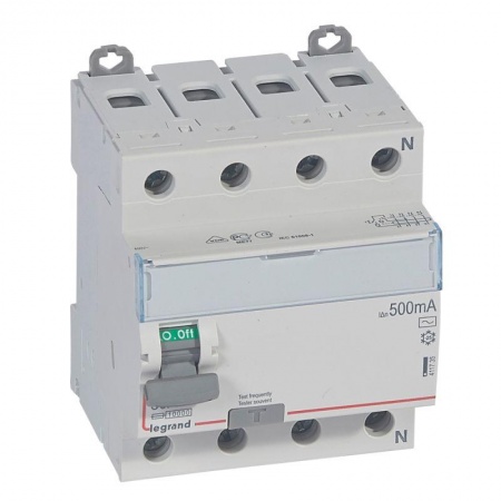 Выключатель дифференциального тока (УЗО) 4п 80А 500мА тип AC DX3 N справа Leg 411735 1015648