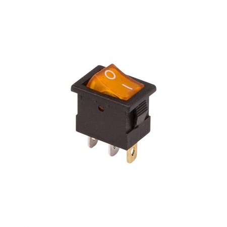 Выключатель клавишный 12В 15А (3с) ON-OFF желт. с подсветкой Mini (RWB-206-1 SC-768) Rexant 36-2172 499608