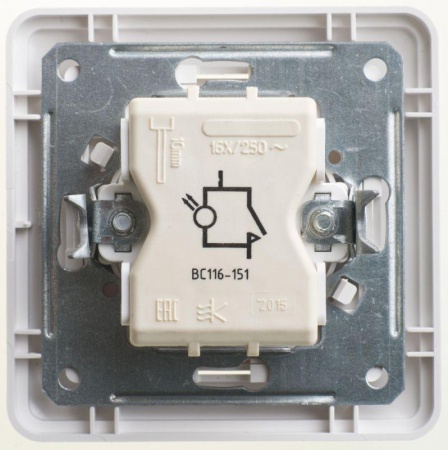 Выключатель кнопочный СП W59 с индик. бел. SchE ВС116-151-18 VS116-151-18 (ВС116-151-18) 72127