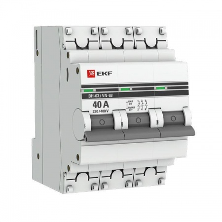 Выключатель нагрузки 3п 40А ВН-63 PROxima EKF SL63-3-40-pro 326063