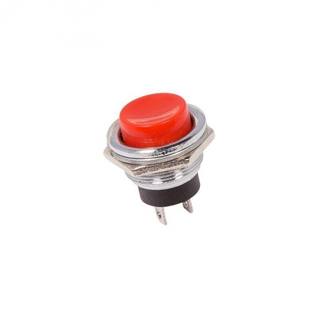 Выключатель-кнопка металл 220В 2А (2с) (ON)-OFF d16.2 красн. (RWD-306) Rexant 36-3351 499676