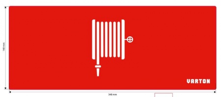 Знак "ПОЖАРНЫЙ ГИДРАНТ" для аварийного светильника красный IP20 VARTON V1-R0-70351-21A01-2020 461553