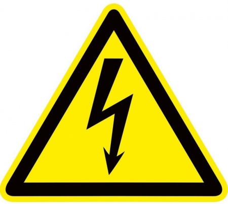 Знак пластик "Опасность поражения электрическим током" (Молния) W08 100х100мм PROxima EKF pn-1-01 476909