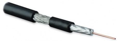Кабель COAX-RG59-CU-100 коаксиальный RG-59 75Ом жил. - 0.8мм (медь solid) экран - фольга+оплетка (луженная медь 48проц.) +фольга общ. d6.1мм изоляция PVC (бухта 100м) Hyperline 49124 442269