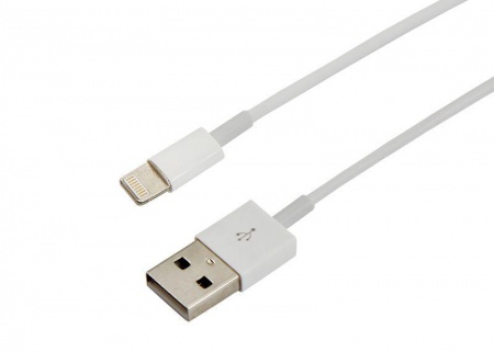 Кабель USB для iPhone 5/6/7 шнур 1м бел. Rexant 18-1121-10 468143